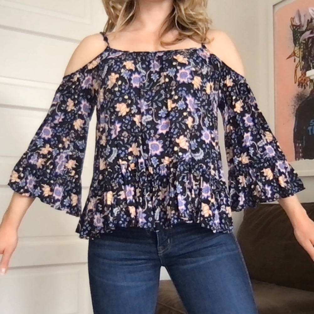 Nordstrom - Flouncy Open Shoulder Top